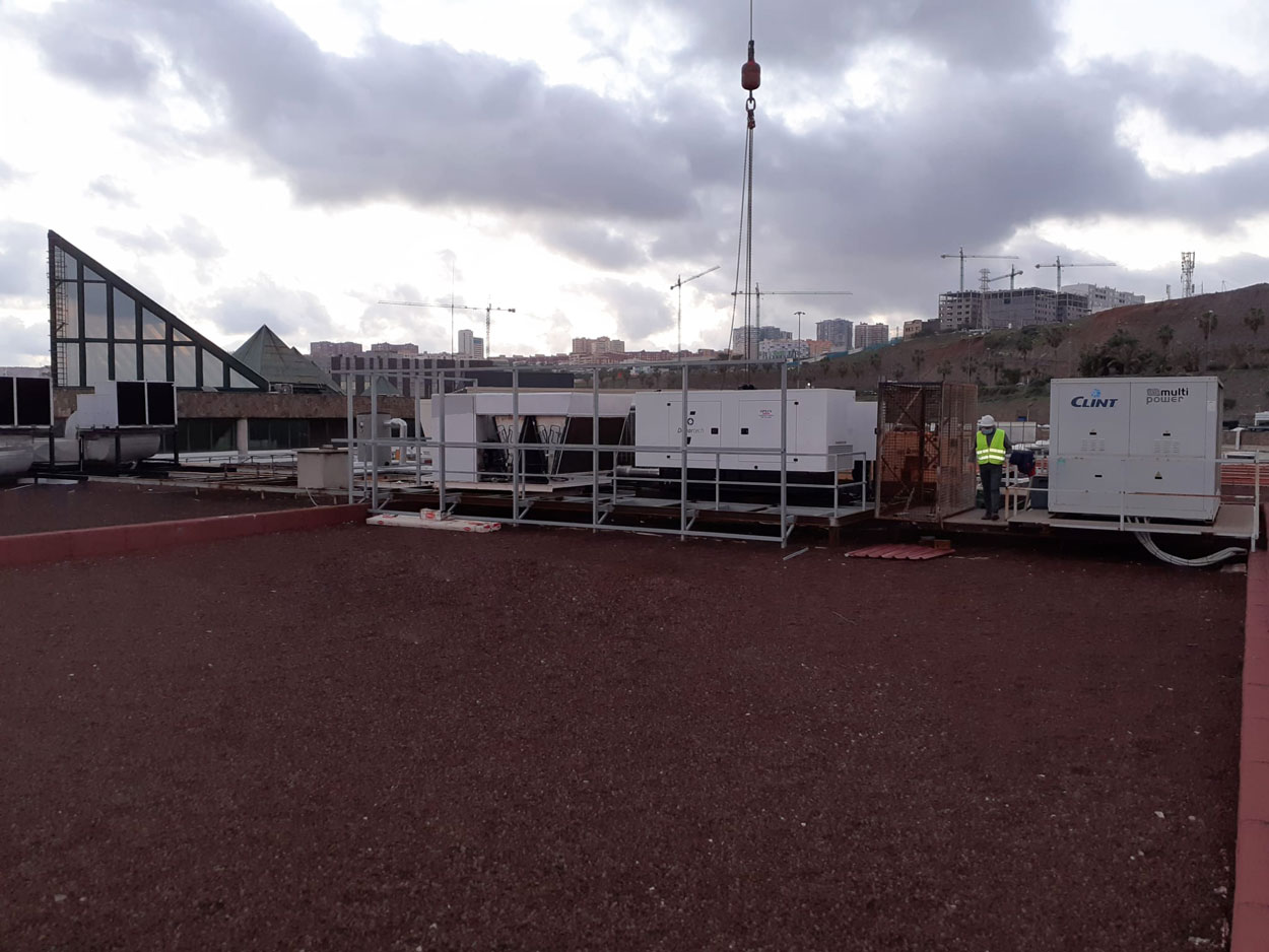 Detalles de la instalación del grupo electrógeno Dagartech en Primark de Las Palmas de Gran Canaria