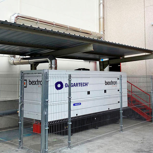 Mit einem Stromerzeuger von Dagartech wird die Stromversorgung der Filiale von Correos Express in Getafe (Madrid, Spanien) sichergestellt.
