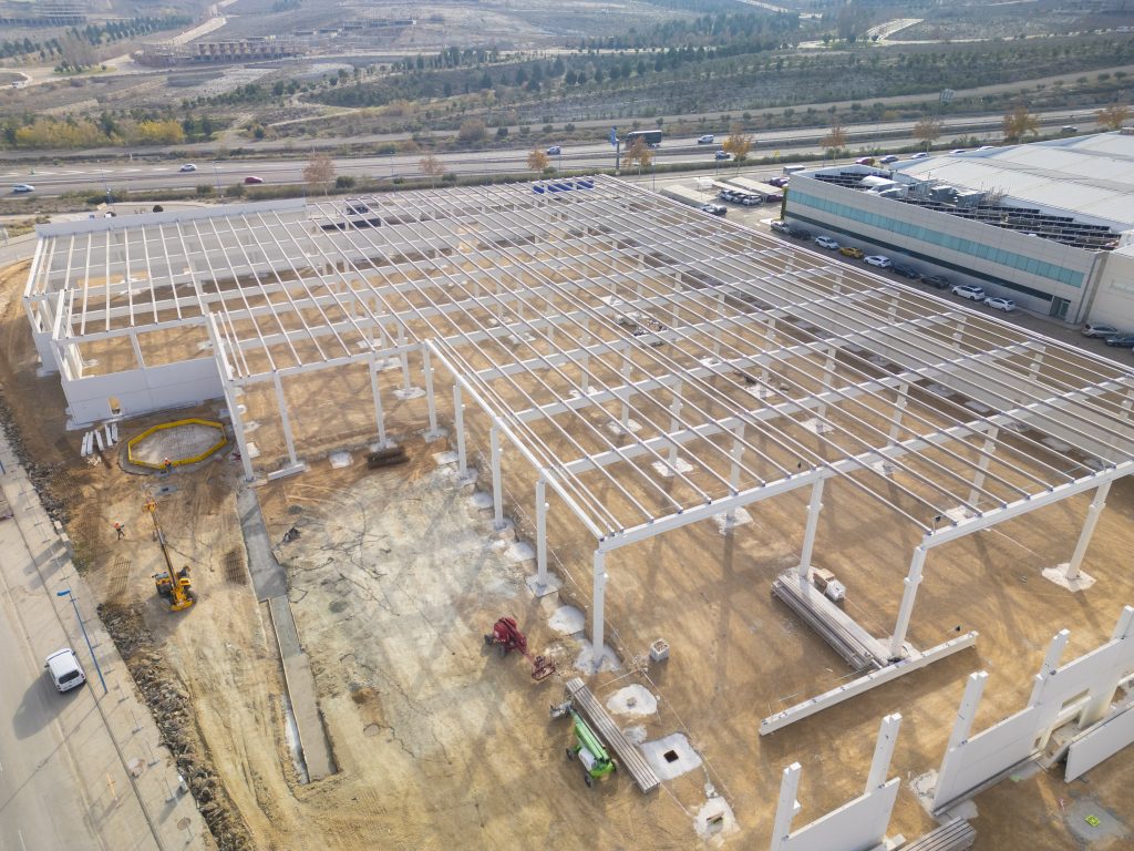 Image showing progress on the construction of Dagartech's new facilities in La Muela, Zaragoza